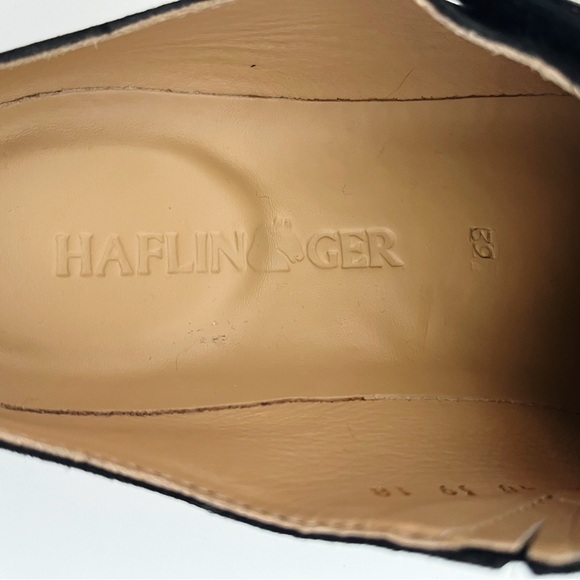 HAFLINGER Adventure Clog Mules Comfort Shoes Black Leather Size 39 US 8-8.5 New - Picture 2 of 8